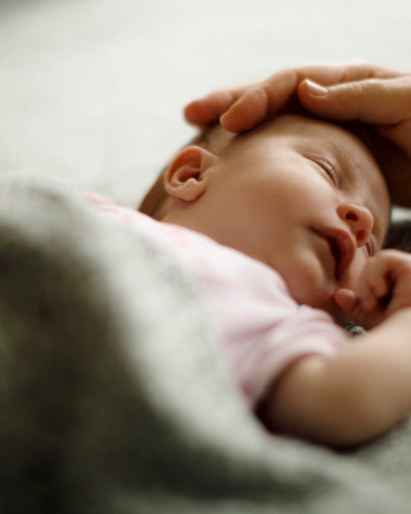 sleeping newborn baby